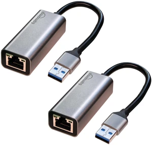 USB Ethernet Adapter 2-Pack,2Pcs USB A to Ethernet Gigabit Network Adapter Compatible with Windows, MacOS, Linux, and More USB A to RJ45 with 1000MBPS (2*USBA to RJ45) USB Ethernet Adapter 2-Pack,2Pcs USB A to Ethernet Gigabit Network Adapter Compatible with Windows, MacOS, Linux, and More USB A to RJ45 with 1000MBPS (2*USBA to RJ45)