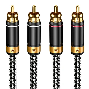 2 RCA to 2 RCA Audio Cable Silvered-Plated OFC Core 24K Gold-Plated Pure Copper Shell Braided for Home Theater HDTV Amplifiers Hi-Fi Systems Speakers and More (9.8FT/3m) 2 RCA to 2 RCA Audio Cable Silvered-Plated OFC Core 24K Gold-Plated Pure Copper Shell Braided for Home Theater HDTV Amplifiers Hi-Fi Systems Speakers and More (9.8FT/3m)