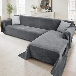 Sectional Couch Covers, 2 Pieces Washable L Shaped Couch Covers Sofa Blanket for Dogs Pet Friendly Sectional Sofa Slipcovers Furniture Covers,71"x 110"+ 71"x 118",(X-Large,Dark Gray) Sectional Couch Covers, 2 Pieces Washable L Shaped Couch Covers Sofa Blanket for Dogs Pet Friendly Sectional Sofa Slipcovers Furniture Covers,71"x 110"+ 71"x 118",(X-Large,Dark Gray)