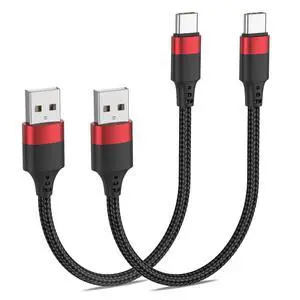 6 Inch USB to USB C Cable, 2 Pack Short Fast Charging Cord Type C, 0.5ft USB A to USB C Cable for iPhone 17 16 15 Pro, Samsung Galaxy S25 S24 S23, Google Pixel 10, Moto G 6 Inch USB to USB C Cable, 2 Pack Short Fast Charging Cord Type C, 0.5ft USB A to USB C Cable for iPhone 17 16 15 Pro, Samsung Galaxy S25 S24 S23, Google Pixel 10, Moto G