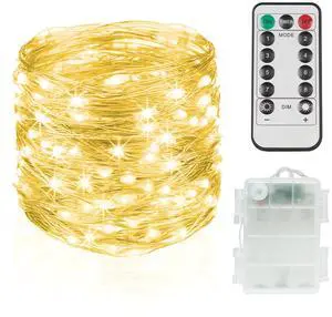 Fairy Lights Battery Operated 33ft 100 LED String Lights Remote Fairy Lights Battery Operated 33ft 100 LED String Lights Remote
