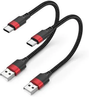 USB to USB C Cable 2 Pack, 6 inch USB C Cable Braided, 0.5ft Type C Charger Cord Fast Charging for iPhone 17 16 15 Pro Max, Samsung Galaxy S25 S24 S23, Pxiel 10 9 USB to USB C Cable 2 Pack, 6 inch USB C Cable Braided, 0.5ft Type C Charger Cord Fast Charging for iPhone 17 16 15 Pro Max, Samsung Galaxy S25 S24 S23, Pxiel 10 9