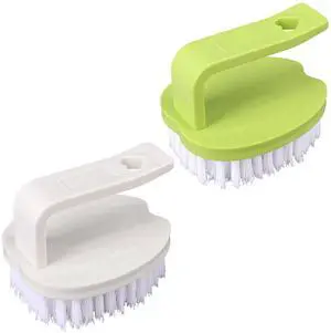 2pcs Vegetable Scrubber Brush, PP Fruit and Food Cleaning Kitchen Gadget with Stiff Bristles & Ergonomic Handle, Produce Cleaner Tools for Veggie Potato Carrot Apple (White & Green) 2pcs Vegetable Scrubber Brush, PP Fruit and Food Cleaning Kitchen Gadget with Stiff Bristles & Ergonomic Handle, Produce Cleaner Tools for Veggie Potato Carrot Apple (White & Green)