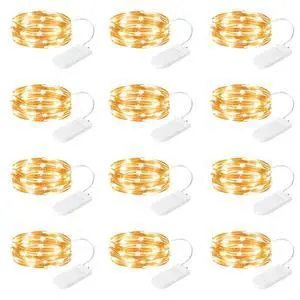 12 Pack Fairy Lights Battery Powered,7ft 20LEDs, Warm White 12 Pack Fairy Lights Battery Powered,7ft 20LEDs, Warm White