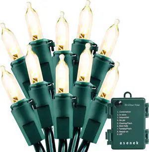 Christmas Lights - Battery Operated String Lights 50 LED String Lights Mini Lights with Auto-Timer and 8 Lighting Modes for Christmas Wreath Party Wedding Garden Home Decoration, Warm White Christmas Lights - Battery Operated String Lights 50 LED String Lights Mini Lights with Auto-Timer and 8 Lighting Modes for Christmas Wreath Party Wedding Garden Home Decoration, Warm White