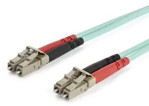 7m (22ft) LC/UPC to LC/UPC OM3 Multimode Fiber Optic Cable, Full Duplex 50/125, 100G, LSZH Fiber Jumper Cord 7m (22ft) LC/UPC to LC/UPC OM3 Multimode Fiber Optic Cable, Full Duplex 50/125, 100G, LSZH Fiber Jumper Cord