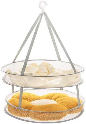 2-Tier Folding Mesh Clothes Hanging Dryer, Sweater Drying Rack, Large Laundry Drying Rack, Lay fold Flat Dry Hanger, Mesh Clothes Hanging Dryer - L(2Tier) 2-Tier Folding Mesh Clothes Hanging Dryer, Sweater Drying Rack, Large Laundry Drying Rack, Lay fold Flat Dry Hanger, Mesh Clothes Hanging Dryer - L(2Tier)