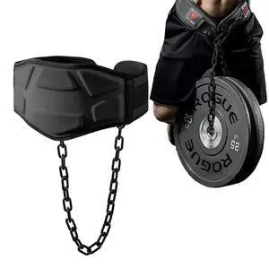 Heavy Duty Dip Belt with Chain & Weighted Belt for Pullups - Men & Women Heavy Duty Dip Belt with Chain & Weighted Belt for Pullups - Men & Women