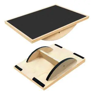 Balance Board Professional Wobble Board for Adults Anti-Slip for Physical Therapy Standing Desk Core Strength Wooden Rocker Board(350LBS) (Balance Board) Balance Board Professional Wobble Board for Adults Anti-Slip for Physical Therapy Standing Desk Core Strength Wooden Rocker Board(350LBS) (Balance Board)