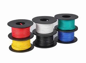 14AWG Silicone Wire 13.2ft (4m) 6 Colors - Flexible Tinned Copper Stranded Wire 600V High Temp Resistant (OD:3.5mm) for Automotive, Marine, DIY Electrical Wiring 14AWG Silicone Wire 13.2ft (4m) 6 Colors - Flexible Tinned Copper Stranded Wire 600V High Temp Resistant (OD:3.5mm) for Automotive, Marine, DIY Electrical Wiring