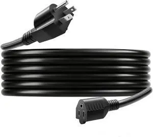 14AWG 16Ft Heavy Duty Power Extension Cord, NEMA 5-15P to NEMA 5-15R, 15A 125V 3-Prong AC Power Cable, Indoor/Outdoor Use for Appliances, TV, Computer, Speaker, Lighting - Black 14AWG 16Ft Heavy Duty Power Extension Cord, NEMA 5-15P to NEMA 5-15R, 15A 125V 3-Prong AC Power Cable, Indoor/Outdoor Use for Appliances, TV, Computer, Speaker, Lighting - Black