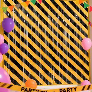 2 Pack Construction Party Decorations Foil Fringe Curtains, Construction Themed Party Supplies, 3.3 x 6.6ft Orange and Black Trunk or Treat Tinsel Photo Backdrop Booth Prop 2 Pack Construction Party Decorations Foil Fringe Curtains, Construction Themed Party Supplies, 3.3 x 6.6ft Orange and Black Trunk or Treat Tinsel Photo Backdrop Booth Prop