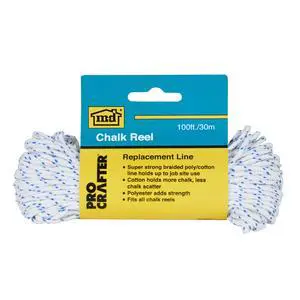 00687 0.06 in. x 100 ft. White Braided Poly/Cotton Chalk Reel Replacement Line 00687 0.06 in. x 100 ft. White Braided Poly/Cotton Chalk Reel Replacement Line