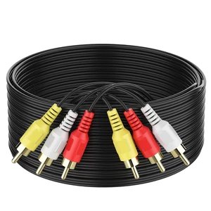 Audio Video RCA Cable, 30FT, 3RCA to 3RCA Composite AV Audio Video RCA Cable, 30FT, 3RCA to 3RCA Composite AV