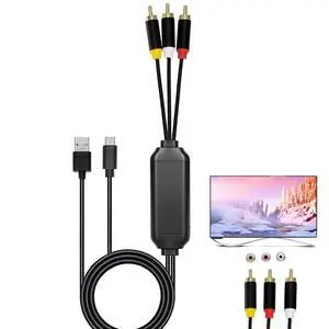 USB-C to RCA Cable Adapter, 6FT Wired Screen Mirroring for Phone to TV | Compatible with USB-C devices that support DisplayPort Alt Mode USB-C to RCA Cable Adapter, 6FT Wired Screen Mirroring for Phone to TV | Compatible with USB-C devices that support DisplayPort Alt Mode