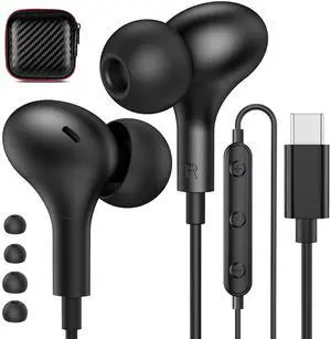 APETOO USB C Headphones for iPhone 17 16 15/Galaxy S26 Wired Earbud Black APETOO USB C Headphones for iPhone 17 16 15/Galaxy S26 Wired Earbud Black