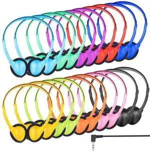 20 Pack Bulk Classroom Headphones for Students Kids School | Wholesale Headphones Class Set with 3.5mm Jack for Chromebook Laptop PC Computer (10 Mixed Colors) 20 Pack Bulk Classroom Headphones for Students Kids School | Wholesale Headphones Class Set with 3.5mm Jack for Chromebook Laptop PC Computer (10 Mixed Colors)
