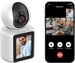 Two Way Pet Camera with 2.8 inch HD Screen, 1080P Video Calling Camera for Indoor Home Security, Indoor Home Nanny/Dog/Baby Security Device with Phone App Two Way Pet Camera with 2.8 inch HD Screen, 1080P Video Calling Camera for Indoor Home Security, Indoor Home Nanny/Dog/Baby Security Device with Phone App