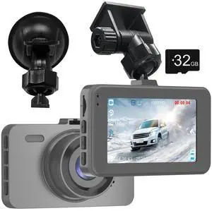 Dash Cam Front, 3" IPS Display Dashboard Camera with 32G Card, 1080P FHD Dash Camera for Cars W/WDR, G-Sensor, Loop Recording, Motion Detection Dash Cam Front, 3" IPS Display Dashboard Camera with 32G Card, 1080P FHD Dash Camera for Cars W/WDR, G-Sensor, Loop Recording, Motion Detection
