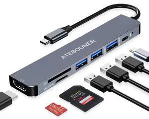 MacBook Adapter Multiport USB c hub multiport Adapter MacBook USB Adapter USB hub USB c 7 in 1 usbc dongle with 4K HDMI 100W PD USB 3.0 hub with sd Card Reader usbc hub USB Adapter for MacBook Air MacBook Adapter Multiport USB c hub multiport Adapter MacBook USB Adapter USB hub USB c 7 in 1 usbc dongle with 4K HDMI 100W PD USB 3.0 hub with sd Card Reader usbc hub USB Adapter for MacBook Air