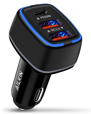 56W PD USB C Car Charger, Type-C Super Fast Power Charging Block 3-Port | USB A & USBC Auto Cargador Carro Lighter Adapter for iPhone, iPad, Samsung Galaxy, LG, Google Pixel, Moto, USB-C&A Port 56W PD USB C Car Charger, Type-C Super Fast Power Charging Block 3-Port | USB A & USBC Auto Cargador Carro Lighter Adapter for iPhone, iPad, Samsung Galaxy, LG, Google Pixel, Moto, USB-C&A Port