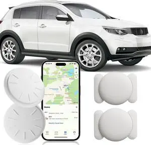 Tracker Device for Vehicles,GPS Car Tracker Works with Apple Find My(iOS Only),Anti-Lost Car Locator,Mini Hidden Car Tracker with Magnetic Case (White,2PCS) Tracker Device for Vehicles,GPS Car Tracker Works with Apple Find My(iOS Only),Anti-Lost Car Locator,Mini Hidden Car Tracker with Magnetic Case (White,2PCS)