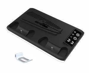 PS5/PS5 Slim/PS5 Pro Cooling Stand with Headphone Holder, Multi-Functional Charging Dock, RGB LED Lights, Game Controller Organizer, Vertical Stand for PlayStation 5 Accessories PS5/PS5 Slim/PS5 Pro Cooling Stand with Headphone Holder, Multi-Functional Charging Dock, RGB LED Lights, Game Controller Organizer, Vertical Stand for PlayStation 5 Accessories