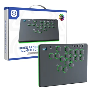 TOPWOLF R16 Leverless Hitbox Fighting Controller, 16-Key Mechanical Arcade Keyboard with OLED, RGB, SOCD, Hot-Swappable & Remap for PC/PS5/PS4/PS3/Switch/Steam/Raspberry Pi TOPWOLF R16 Leverless Hitbox Fighting Controller, 16-Key Mechanical Arcade Keyboard with OLED, RGB, SOCD, Hot-Swappable & Remap for PC/PS5/PS4/PS3/Switch/Steam/Raspberry Pi