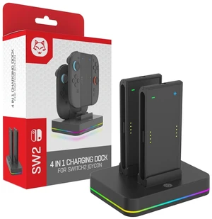TOPWOLF Switch 2 Joy-Con Charging Grip, 4-in-1 RGB Charging Dock for Switch 2 Controllers, Charge While Playing, Detachable Grip, 3 Light Modes, 5V/2A TOPWOLF Switch 2 Joy-Con Charging Grip, 4-in-1 RGB Charging Dock for Switch 2 Controllers, Charge While Playing, Detachable Grip, 3 Light Modes, 5V/2A