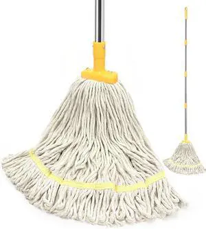 SOBONNE Indoor Cotton Mop with Strings for Floor Cleaning SOBONNE Indoor Cotton Mop with Strings for Floor Cleaning