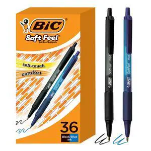 Soft Feel Retractable Ballpoint Pen, 1.0 mm Medium Point, 36-Count Soft Feel Retractable Ballpoint Pen, 1.0 mm Medium Point, 36-Count