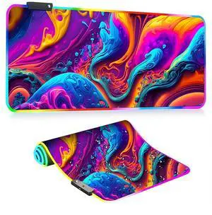 RGB Waterproof Gaming Mouse Pad, Extra Large 31.5 x 15.7 in, Non-Slip Rubber Base, Ultra Smooth Surface RGB Waterproof Gaming Mouse Pad, Extra Large 31.5 x 15.7 in, Non-Slip Rubber Base, Ultra Smooth Surface