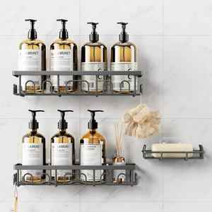 Deyhoc Shower Caddy, 3 Pack Shower Shelves for Inside Bathroom, Rustproof Adhesive Bathroom Organizer with Soap Holder, No Drilling Washroom Organizers and Storage for Bathtub Room/Kitchen/Home, Grey Deyhoc Shower Caddy, 3 Pack Shower Shelves for Inside Bathroom, Rustproof Adhesive Bathroom Organizer with Soap Holder, No Drilling Washroom Organizers and Storage for Bathtub Room/Kitchen/Home, Grey