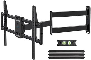 Corner TV Wall Mount Long Arm Full Motion for 55 65 70 75 inch TVs UL Listed, Fit 37-84" TV, Hold 100lbs, Swivel 180°, Tilt +5/-15°, Level +/-4°, 32" Arm Extension, VESA600x400mm, Single Stud Corner TV Wall Mount Long Arm Full Motion for 55 65 70 75 inch TVs UL Listed, Fit 37-84" TV, Hold 100lbs, Swivel 180°, Tilt +5/-15°, Level +/-4°, 32" Arm Extension, VESA600x400mm, Single Stud