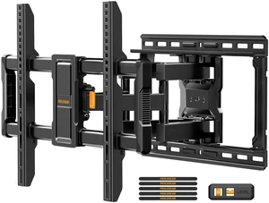 UL-Listed Full Motion TV Wall Mount for 4297 Inch Flat Curved TVs up to 132 lbs, 12/16 Wood Studs, TV Mount Bracket with Tool-Free Tilt, Swivel, Extension, Max VESA 600 x 400mm, PGLF15 UL-Listed Full Motion TV Wall Mount for 4297 Inch Flat Curved TVs up to 132 lbs, 12/16 Wood Studs, TV Mount Bracket with Tool-Free Tilt, Swivel, Extension, Max VESA 600 x 400mm, PGLF15