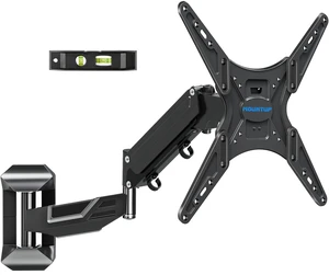 Height Adjustable TV Wall Mount for 26-55 Inch TVs, Spring Arm Full Motion Articulating TV Bracket Mount with Smooth Swivel Tilt & Safe Corner Installation, 400x400mm VESA, 11-66 lbs Height Adjustable TV Wall Mount for 26-55 Inch TVs, Spring Arm Full Motion Articulating TV Bracket Mount with Smooth Swivel Tilt & Safe Corner Installation, 400x400mm VESA, 11-66 lbs