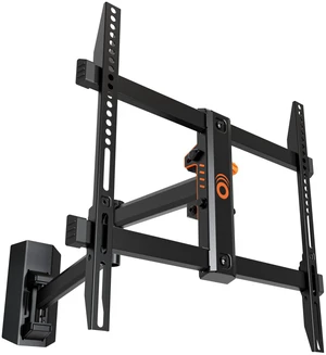 ECHOGEAR SwiftStud Swivel Full Motion TV Wall Mount for TVs Up to 60" - Smooth Extention, Tilt - Wall Template for Easy Install On 1 Stud - Level & Hide Cables After Install