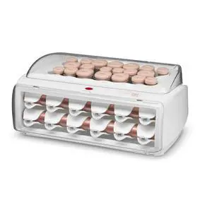 INFINITI PRO Ceramic Flocked Hot Rollers for Women, 20 Assorted Hair Curlers with Clips, 85-Second Heat-Up, For Long, Medium, and All Hair, White INFINITI PRO Ceramic Flocked Hot Rollers for Women, 20 Assorted Hair Curlers with Clips, 85-Second Heat-Up, For Long, Medium, and All Hair, White