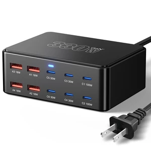 330W USB C Charging Station with Dual 100W USB C Charging Port 10-Port USB C Charging Station Laptop Charger Fast Type C Charging Block for MacBook Pro 330W USB C Charging Station with Dual 100W USB C Charging Port 10-Port USB C Charging Station Laptop Charger Fast Type C Charging Block for MacBook Pro