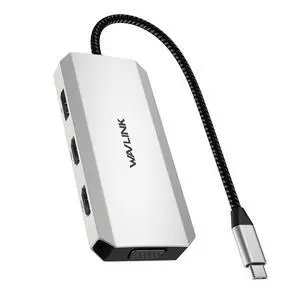 USB-C Quad Display Docking Station | 4K Triple Monitor Laptop Dock Hub for Windows, Dual HDMI + DisplayPort + VGA, 3 USB Ports USB-C Quad Display Docking Station | 4K Triple Monitor Laptop Dock Hub for Windows, Dual HDMI + DisplayPort + VGA, 3 USB Ports