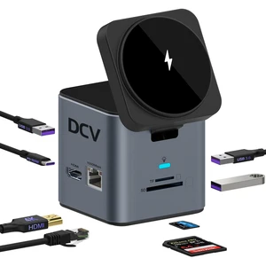USB C Laptop Docking Station, 9 in 1 Hub with MagSafe Charger, Dark Gray USB C Hub Multiport Adapter,4K HDMI, 1Gbps Ethernet,3 USB 3.0, SD/TF,for MacBook/Dell/HP/Lenovo/iPhone, MagSafe Charger Stand USB C Laptop Docking Station, 9 in 1 Hub with MagSafe Charger, Dark Gray USB C Hub Multiport Adapter,4K HDMI, 1Gbps Ethernet,3 USB 3.0, SD/TF,for MacBook/Dell/HP/Lenovo/iPhone, MagSafe Charger Stand