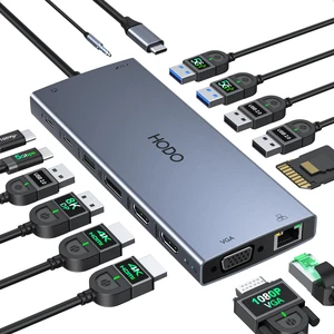 USB C Docking Station Dual Monitor for HP,Laptop Docking Station 3 Monitors USB C Hub Dock with Dual 4K HDMI+8K DP+VGA+6USB+PD+Ethernet+SD/TF,USB C Adapter 15 in 1 Computer Docking Station for Dell USB C Docking Station Dual Monitor for HP,Laptop Docking Station 3 Monitors USB C Hub Dock with Dual 4K HDMI+8K DP+VGA+6USB+PD+Ethernet+SD/TF,USB C Adapter 15 in 1 Computer Docking Station for Dell