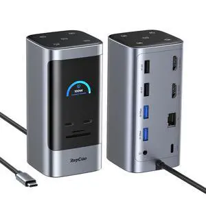 14 in 1 Docking Station Dual Monitor, 2 * 4K HDMI, 6 USB Ports, 5 Shortcut Button, 1Gbps Ethernet, PD3.0(No Power Adapter), Laptop Docking Station for Dell/HP/Lenovo/Asus/Acer/Mac 14 in 1 Docking Station Dual Monitor, 2 * 4K HDMI, 6 USB Ports, 5 Shortcut Button, 1Gbps Ethernet, PD3.0(No Power Adapter), Laptop Docking Station for Dell/HP/Lenovo/Asus/Acer/Mac