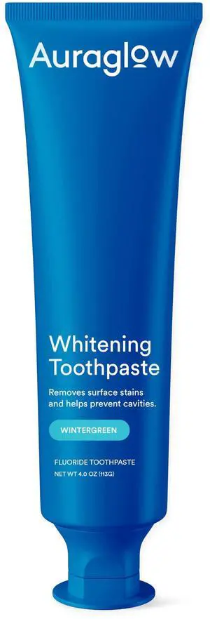 Whitening Toothpaste, Hydrogen Peroxide Toothpaste with Fluoride, Whitens Teeth, Prevents Cavities, Strengthens Enamel for Adults, Kids Oral Care, Wintergreen Flavor, 4 oz (1 Pack) Whitening Toothpaste, Hydrogen Peroxide Toothpaste with Fluoride, Whitens Teeth, Prevents Cavities, Strengthens Enamel for Adults, Kids Oral Care, Wintergreen Flavor, 4 oz (1 Pack)