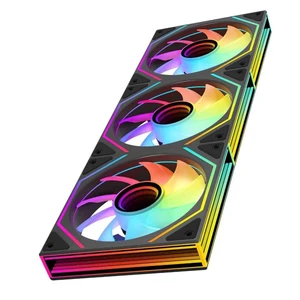 Prism6 MAX X3 120mm ARGB PC Case Fan - 3-Sided Infinite Mirror & Axis Infinite Mirror Light Effect800-1850±10% RPM 120mm PWM Case Fan for PC Case(Triple Pack Black) Prism6 MAX X3 120mm ARGB PC Case Fan - 3-Sided Infinite Mirror & Axis Infinite Mirror Light Effect800-1850±10% RPM 120mm PWM Case Fan for PC Case(Triple Pack Black)