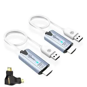 2026 Upgraded Wireless HDMI Transmitter and Receiver, 165FT/50M 4K Decode 1080P Output, Plug & Play Portable 2.4G/5G Wireless HDMI Extender Kit for Desktop,PC,TV Box, PS5/4 to TV/Monitor/Projector 2026 Upgraded Wireless HDMI Transmitter and Receiver, 165FT/50M 4K Decode 1080P Output, Plug & Play Portable 2.4G/5G Wireless HDMI Extender Kit for Desktop,PC,TV Box, PS5/4 to TV/Monitor/Projector