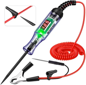 Upgrade Automotive Test Light with 3-80V LED Digital Voltage Display, Auto Circuit Tester with Voltmeter & Extra Probe, Electric Test Pen w/Dual Color Polarity Indicate for Car Fuse DIY Testing Upgrade Automotive Test Light with 3-80V LED Digital Voltage Display, Auto Circuit Tester with Voltmeter & Extra Probe, Electric Test Pen w/Dual Color Polarity Indicate for Car Fuse DIY Testing