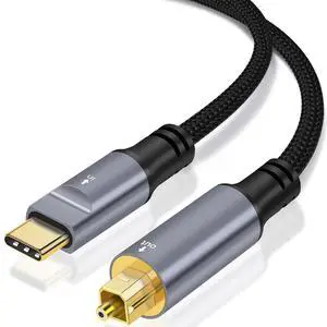 USB C to Toslink Optical Audio Cable, Unidirectional USB C to SPDIF Port Male Digital Optic Stereo Audio Cord for Smartphone, Tablet, Laptop, TV/Soundbar, Sony PS5,Speakers & Home Theater Systems-4FT USB C to Toslink Optical Audio Cable, Unidirectional USB C to SPDIF Port Male Digital Optic Stereo Audio Cord for Smartphone, Tablet, Laptop, TV/Soundbar, Sony PS5,Speakers & Home Theater Systems-4FT