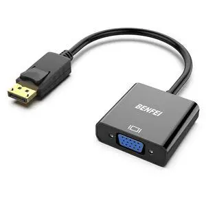 DisplayPort to VGA,Gold-Plated Uni-directional DP Computer to VGA Screen Adapter 1080P (Male to Female) Compatible for Lenovo, Dell, HP, ASUS DisplayPort to VGA,Gold-Plated Uni-directional DP Computer to VGA Screen Adapter 1080P (Male to Female) Compatible for Lenovo, Dell, HP, ASUS