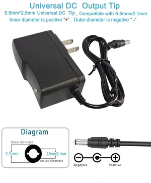 4.2V 1A 1000mA Power Supply Adapter AC to DC Power Supply Transformer 5.5mmx2.5mm DC Plug (Pack of 2) 4.2V 1A 1000mA Power Supply Adapter AC to DC Power Supply Transformer 5.5mmx2.5mm DC Plug (Pack of 2)